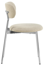 Load image into Gallery viewer, Lyric Beige Apia Comfort Fabric Dining Chair With Chrome Legs, Set Of 2 Chairs