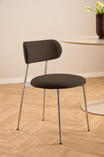 Load image into Gallery viewer, Lyric Brown Apia Comfort Fabric Dining Chair With Chrome Legs, Set Of 2 Chairs