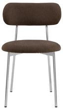 Load image into Gallery viewer, Lyric Brown Apia Comfort Fabric Dining Chair With Chrome Legs, Set Of 2 Chairs