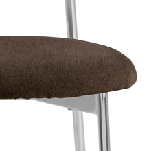 Load image into Gallery viewer, Lyric Brown Apia Comfort Fabric Dining Chair With Chrome Legs, Set Of 2 Chairs