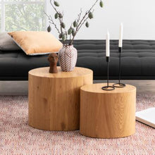 Load image into Gallery viewer, Mice Oak Coffee Side Table Set, A Stunning Look To Any Room 2pcs