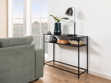 Load image into Gallery viewer, Newcastle Console Table Shelf Storage Unit In Black 100x35x79cm