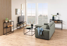 Load image into Gallery viewer, Newcastle Console Table Shelf Storage Unit In Black 100x35x79cm