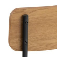 Load image into Gallery viewer, Peru Chene Oak Dining Chair Set Of 4 Comfortable Curved Wood Chairs With Solid Metal Base