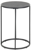 Load image into Gallery viewer, Seaford Side Table Black Rectangle Top And Metal Base 40cm