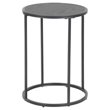 Load image into Gallery viewer, Seaford Side Table Black Rectangle Top And Metal Base 40cm