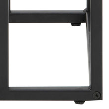 Load image into Gallery viewer, Seaford Over Arm C Shape Side Table With Black Top And Metal Base 43x35cm