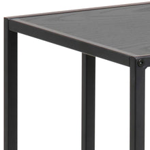 Load image into Gallery viewer, Seaford Over Arm C Shape Side Table With Black Top And Metal Base 43x35cm