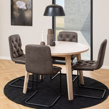Load image into Gallery viewer, A-Line Extending Round Dining Table In White Oak 120 To 220cm