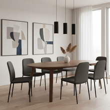 Load image into Gallery viewer, A-Line Extending Round Dining Table In Brown Oak 120 To 220cm