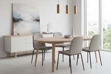 Load image into Gallery viewer, A-Line Extending Round Dining Table In White Oak 120 To 220cm