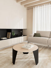 Load image into Gallery viewer, Altea Coffee Table With Ceramic Travertine Top And Steel Base Spacious 80cm