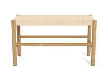 Load image into Gallery viewer, Alvin Bench With Weaved Rope Paper Plaits And Lacquered Pine Wood