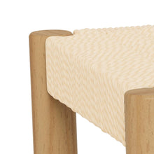Load image into Gallery viewer, Alvin Bench With Weaved Rope Paper Plaits And Lacquered Pine Wood
