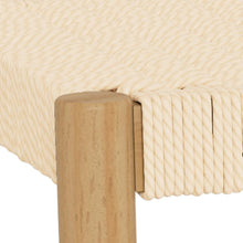 Load image into Gallery viewer, Alvin Bench With Weaved Rope Paper Plaits And Lacquered Pine Wood