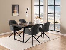 Load image into Gallery viewer, Amble 6 Seat Rectangle Dining Table With Black Marble Print Top 160x90cm