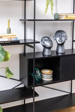 Load image into Gallery viewer, Angus Large Bookcase Shelving Unit With 5 Black Shelves And Metal Frame 172x27x188 cm
