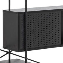 Load image into Gallery viewer, Angus Large Bookcase Shelving Unit With 5 Black Shelves And Metal Frame 172x27x188 cm