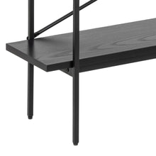 Load image into Gallery viewer, Angus Large Bookcase Shelving Unit With 5 Black Shelves And Metal Frame 172x27x188 cm