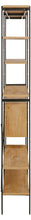 Load image into Gallery viewer, Angus Large Bookcase Shelving Unit With 5 Oak Shelves And Black Metal Frame 172x27x188 cm