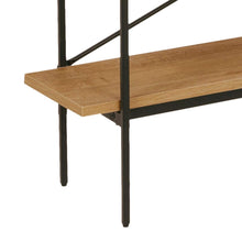 Load image into Gallery viewer, Angus Large Bookcase Shelving Unit With 5 Oak Shelves And Black Metal Frame 172x27x188 cm