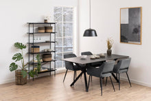 Load image into Gallery viewer, Angus Tall Bookcase Shelving Unit With 5 Shelves And Black Metal Frame 94x27x172 cm