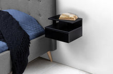 Load image into Gallery viewer, Ashlan Wooden Bedside Wall Table In Oak, Black, White Or Grey