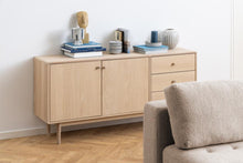 Load image into Gallery viewer, Aston Sideboard Lavish Solid Oak Cabinet With Great Storage And Adjustable Wooden Shelves 160x40x75cm