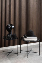 Load image into Gallery viewer, Avila Amour Round Side Table In Black Marble With A Metal Base 42cm