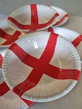 Load image into Gallery viewer, England Paper Bowls Pack Of 6 St George Flag Premium Disposable Party Supplies