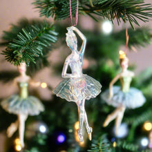 Load image into Gallery viewer, Iridescent Shimmer Elegant Hanging Ballerina Christmas Decoration Large Clear Acrylic Xmas Tree Pendant