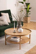 Load image into Gallery viewer, Banbury Round Oak Coffee Table Spacious 80cm With Shelf