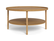Load image into Gallery viewer, Banbury Round Oak Coffee Table Spacious 80cm With Shelf
