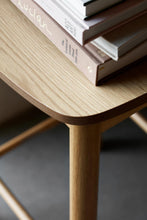 Load image into Gallery viewer, Barlow Backless Oak Wood Bar Stool Set Of 2 With Comfort Curved Seat and Foot Rest Compact Under Counter Design