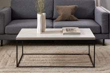 Load image into Gallery viewer, Barossa Marmo Large Coffee Table 110cm x 55cm Cream Travertine Stone Effect