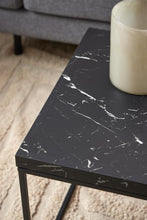 Load image into Gallery viewer, Barossa Marmo Large Black Marble Look Coffee Table Spacious 110cm x 55cm