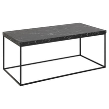 Load image into Gallery viewer, Barossa Marmo Large Black Marble Look Coffee Table Spacious 110cm x 55cm