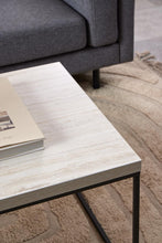 Load image into Gallery viewer, Barossa Marmo Large Coffee Table 110cm x 55cm Cream Travertine Stone Effect