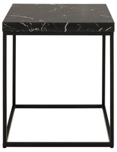 Load image into Gallery viewer, Barossa Marmo Coffee Side Table 40x40cm Black Marble Effect