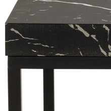 Load image into Gallery viewer, Barossa Marmo Coffee Side Table 40x40cm Black Marble Effect
