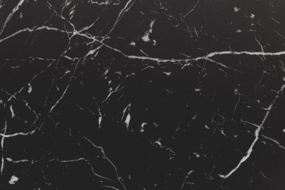 Barossa Marmo Coffee Side Table 40x40cm Black Marble Effect