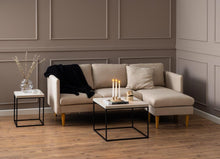 Load image into Gallery viewer, Barossa Marmo Coffee Side Table 40x40cm Cream Travertine Stone Effect