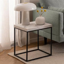 Load image into Gallery viewer, Barossa Marmo Coffee Side Table 40x40cm White Marble Effect
