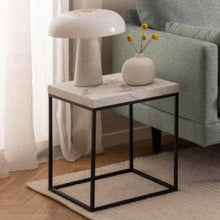 Load image into Gallery viewer, Barossa Marmo Coffee Side Table 40x40cm White Marble Effect