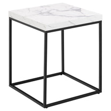 Load image into Gallery viewer, Barossa Marmo Coffee Side Table 40x40cm White Marble Effect