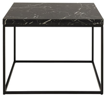 Load image into Gallery viewer, Barossa Marmo Coffee Table 60 x 60cm Black Marble Effect
