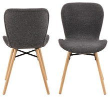 Load image into Gallery viewer, Beautiful Batilda Monza Grey Anthracite Fabric Dining Chair, Set Of 2
