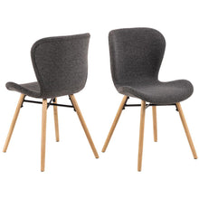 Load image into Gallery viewer, Beautiful Batilda Monza Grey Anthracite Fabric Dining Chair, Set Of 2