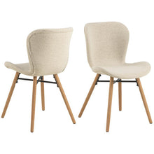 Load image into Gallery viewer, Beautiful Batilda Monza Cream Fabric Dining Chair, Set Of 2