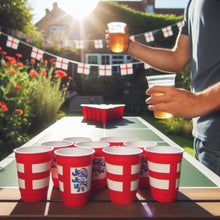 Load image into Gallery viewer, England Beer Pong Cup & Ball St George Cross Flag Fun Indoor Outdoor Beirut Table Game